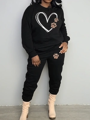 Cartoon Leopard Loose Pant Sets