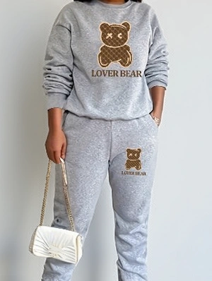Cartoon Pattern Letter Baggy Pant Sets