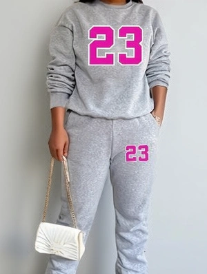 Print Pure Color Ankle-tied Pant Sets