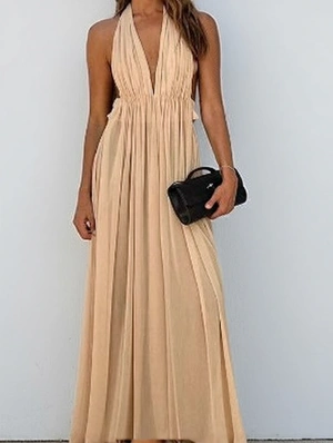 Halter Backless Zipper Sleeveless Dress