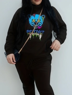 Drawstring Halloween Hooded Pant Sets