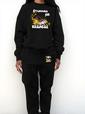 Cartoon Pattern Print Mid-rise Pant Sets