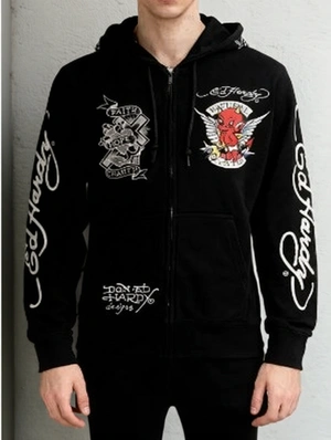 Baby Devil Cross Letter Printed Loose Hoodies