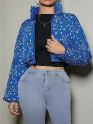 Ethnic Paisley Reversible Cropped Lapel Coats