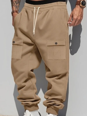Drawstring Ankle-tied Cargo Pocket Long Pant