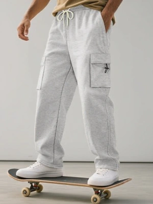 Animal Print Baggy Cargo Pocket Long Pant