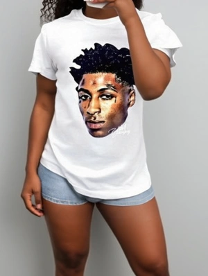 Figure Pattern Loose Casual T-shirts