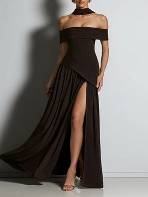Pure Color Flowy Side Slit Sleeveless Dress