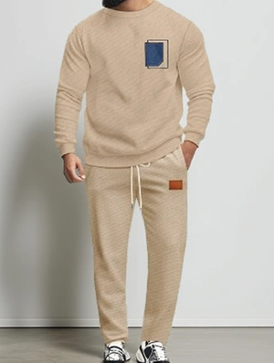 Drawstring Elastic Casual Long Sets