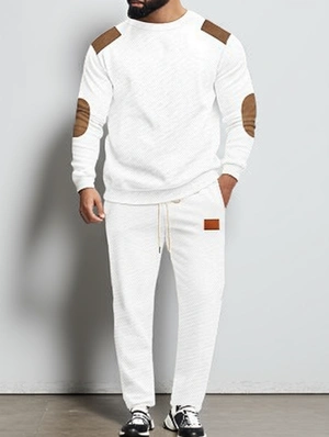 Elastic Solid Color Long Sleeve Long Sets