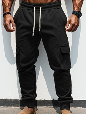 Drawstring Elastic Ankle-tied Long Pant  Cropped