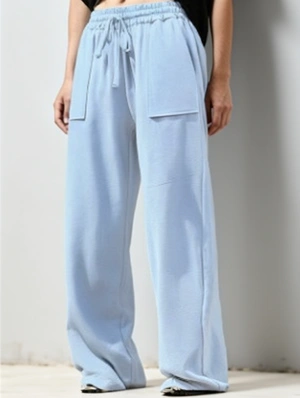 Elastic Patchwork Leisure Long Pant  Cropped