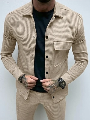 Jacquard Weave Patchwork Lapel Short Coats