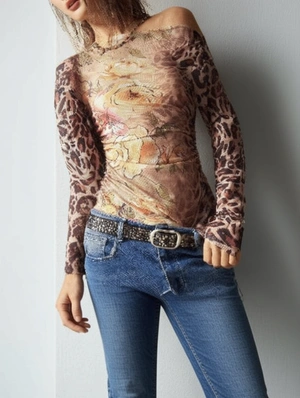 Leopard Pattern Pullover European T-shirts