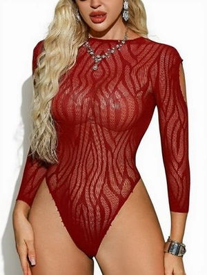 Zebra  Sheer Backless Sexual Bodysuits