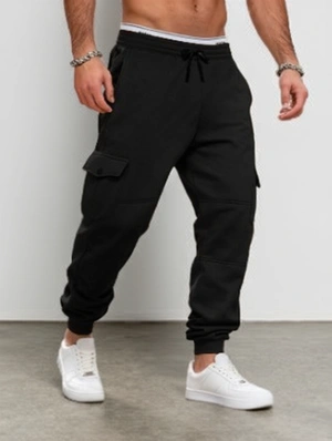 Athleisure Fleece Flap Pockets Long Pant