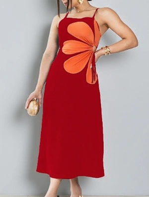 Floral Printed Sleeveless A-line Maxi Dress