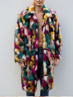 Camouflage Pattern Slant Pocket Long Coats
