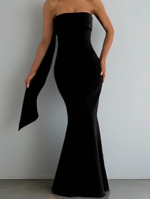 Pure Color Straight Across Bodycon Sleeveless Maxi Dress