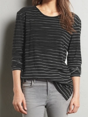Contrast Color Pullover Casual T-shirts