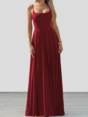 Patchwork Solid Color European Sleeveless Dress