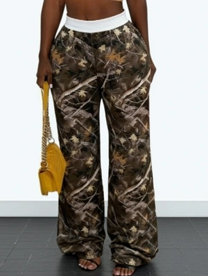 Brambles Print Loose Wide Leg Pants