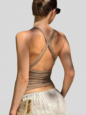 Lace Up Pullover European Wrap Tanks Camisoles