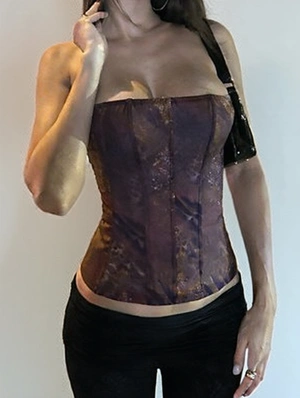 Metallic Snake Print Zipper Tanks  Camisoles