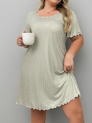 Plus Size Mint Green Sleepshirt Lounge Dress
