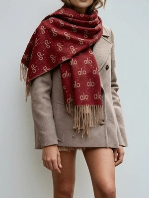 Color Matching Letter Fringe Scarf