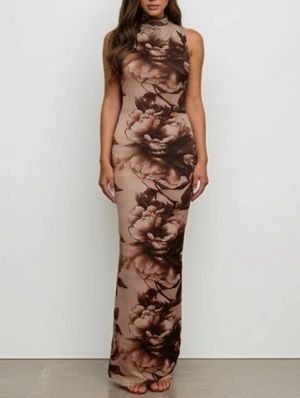 Floral Printed Sleeveless Maxi Dress
