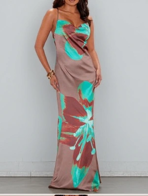 Floral Printed Sleeveless Maxi Dress