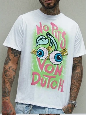 Cartoon Letter Printed Baggy Tee
