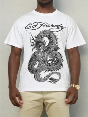 Dragon Letter Printed Crewneck Tee