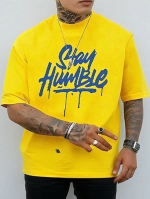 Men's Stay Humble Slogan Athleisure Tee