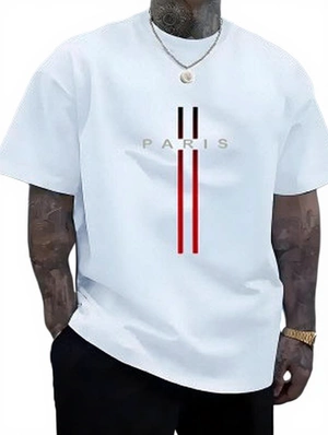 Men's Cotton Paris Letter Summer T-Shirt 