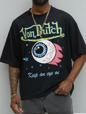 Cartoon Letter Printed Streetwear Tee