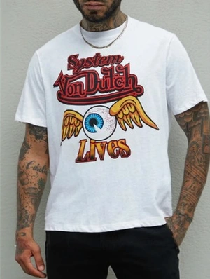 Letter Cartoon Printed Loose Casual Tee