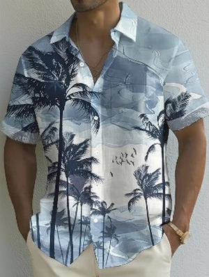 Men's Printed Hawaii Short Sleeve Shirts