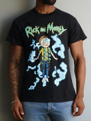 Abstract Cartoon Printed Baggy Tee
