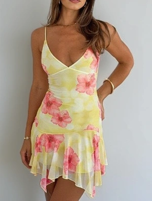 Printed Spandex Mid-rise Sleeveless Dress