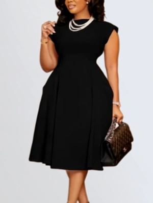 Plus Size Flounce Hem Loose Sleeveless Dress