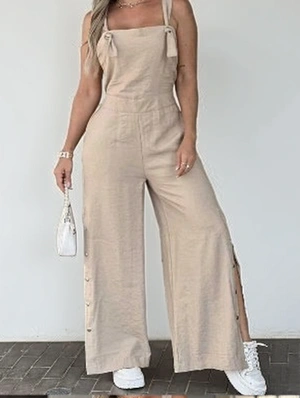 Wide Leg Loose Overalls Sleeveless Jumpsuit