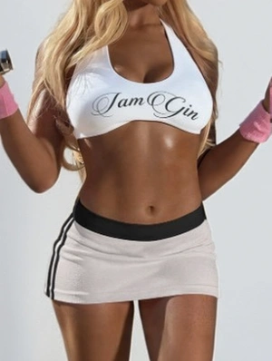 Halter Backless Cropped Skort Sets