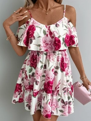 Plus Size Spaghetti Straps Floral Sundress