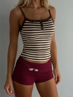 Spaghetti Straps Striped Sleeveless Tank Top