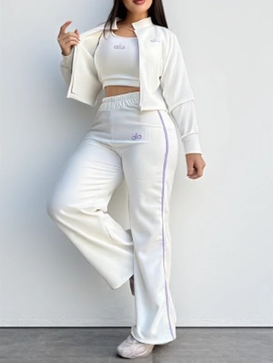 Athleisure Tank Lined Coats Pant 3 Piece Sets