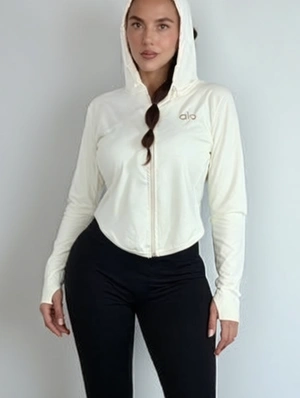 Embroidery Zipper Hooded Skinny Coats