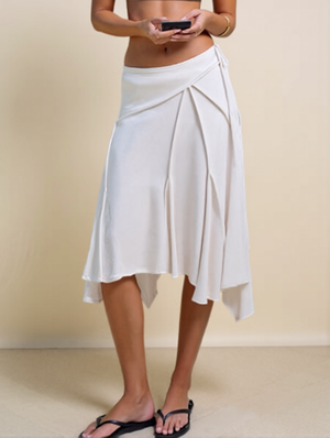 Patchwork Pure Color Streetwear Skirts