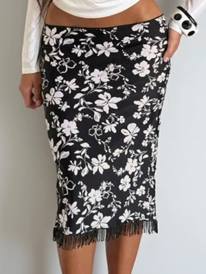 Print Milk Fiber Sheath Dress Skirts